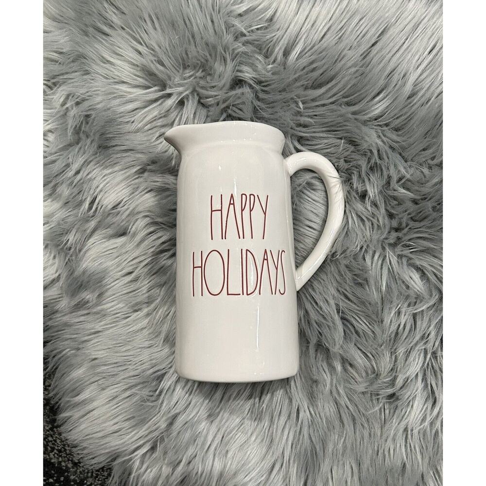 Rae Dunn Happy Holidays Drink 9' Pitcher